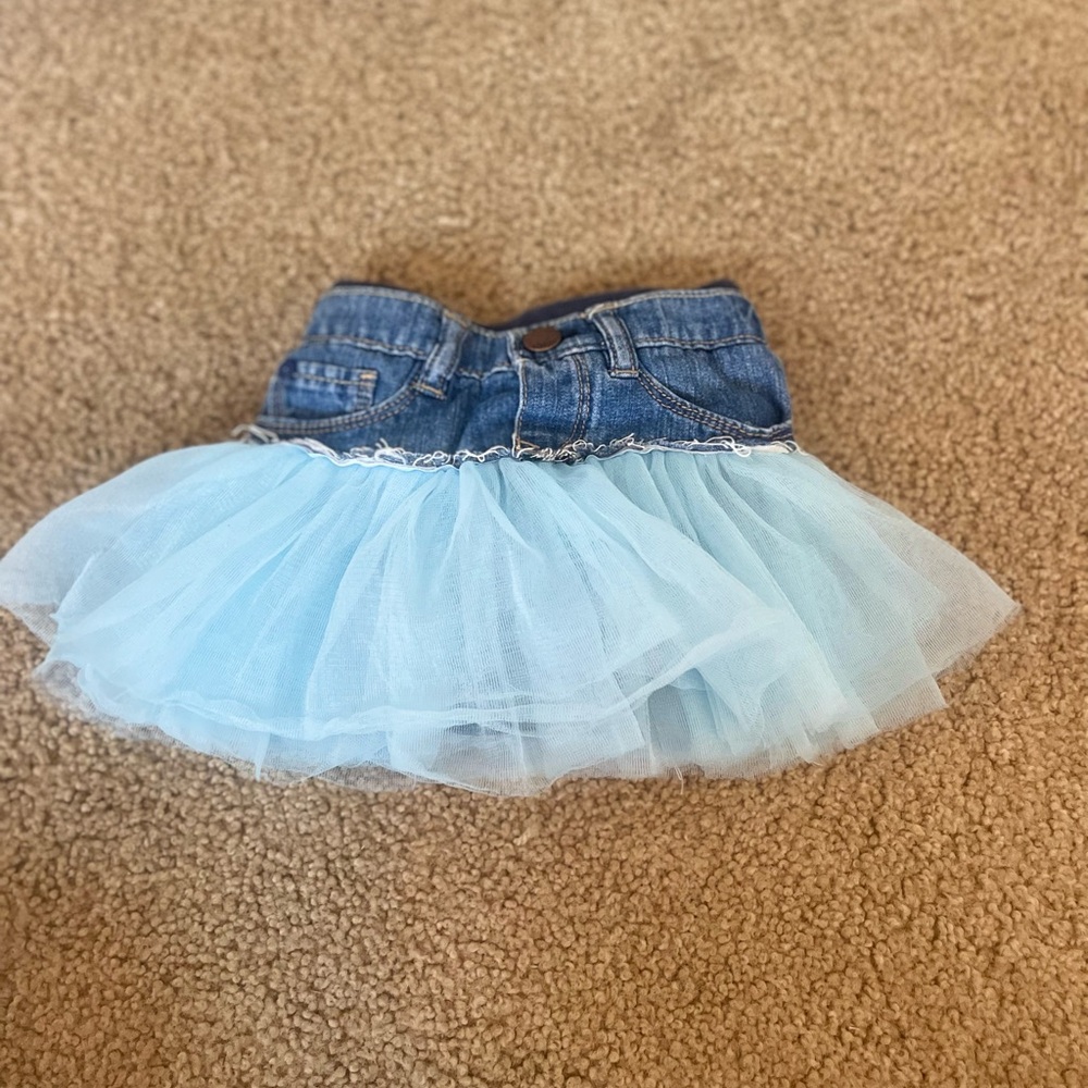 Baby tulle denim skirt